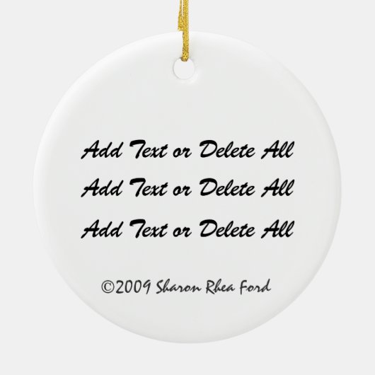 Een vreedzaam thema - Vredesgebaar Keramisch Ornament (Achterkant)