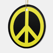 Een vreedzaam thema - Vredesgebaar Keramisch Ornament (Links)