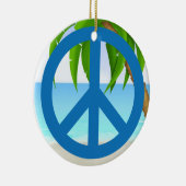 Een vreedzaam thema - Vredesgebaar Keramisch Ornament (Rechts)