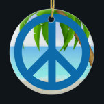 Een vreedzaam thema - Vredesgebaar Keramisch Ornament<br><div class="desc">Veel plezier hiermee. Denk aan thema's! Het spel met achtergrondkleuren, voegt of schrapt tekst toe, en (voor een beetje van extra prijs) pas de rug met afbeeldingen, kleur, uw logo/bedrijfsinfo., enz. aan! Vergeet niet dat sierplanten niet alleen voor kerstbomen zijn. Ze zien er mooi uit in je huis, hangen over...</div>