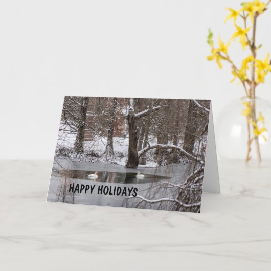 EEN VREEDZAME/BEAUTIEPLAATS VOOR CHRISTMAS-KAART KAART (Gele Bloem)