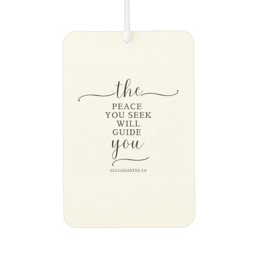 Een vreedzame boodschap autoverfrisser luchtverfrisser (Voorkant)