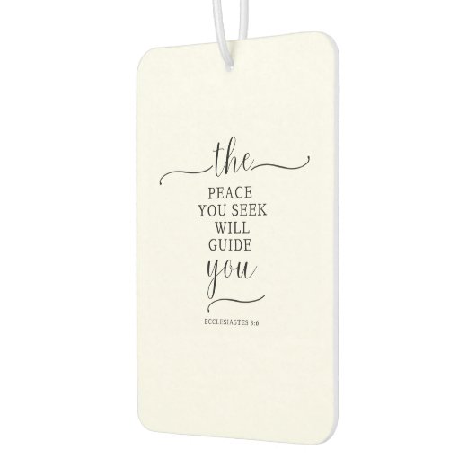 Een vreedzame boodschap autoverfrisser luchtverfrisser (Links)