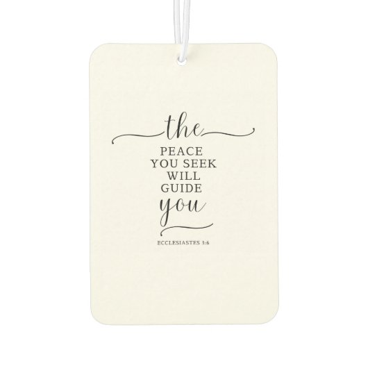 Een vreedzame boodschap autoverfrisser luchtverfrisser (Achterkant)