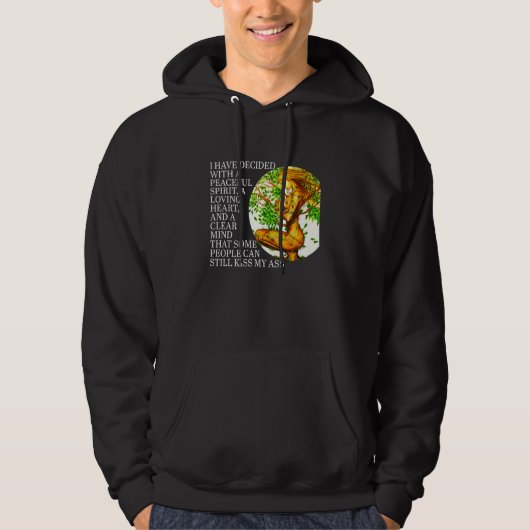Een vreedzame geest, een liefdevol hart en een dui hoodie (Voorkant)