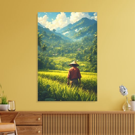 Een Vreedzame Oogst Canvas Afdruk (Insitu (Woonkamer))