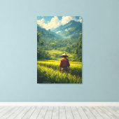 Een Vreedzame Oogst Canvas Afdruk (Insitu (Houten vloer))