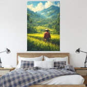 Een vreedzame oogst canvas afdruk (Insitu (Slaapkamer))