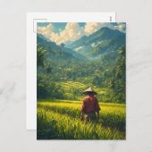 Een Vreedzame Oogst Feestdagenkaart (Voorkant / Achterkant)