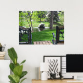 Een vreedzame plaatsdruk poster (Thuiskantoor)