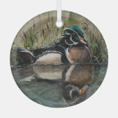 Een vreedzame reflectie glas ornament (Voorkant)