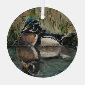 Een vreedzame reflectie glas ornament (Achterkant)