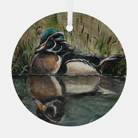 Een vreedzame reflectie glas ornament (Achterkant)