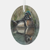 Een vreedzame reflectie glas ornament (Voorkant links)