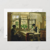 Een vreedzame zondag, 1876 briefkaart (Voorkant / Achterkant)