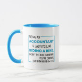 Een vreemde accountant cadeau, een accountant zijn mok (Links)