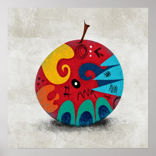 Een vreemde Apple Poster Wall Art (Voorkant)