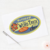 Een vreemde truc ovale sticker (Envelop)