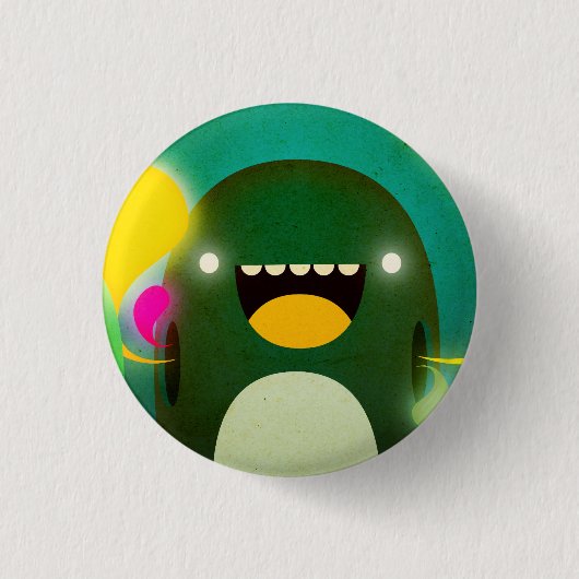 Een vreemde vriend **///////////////////////////// ronde button 3,2 cm (Voorkant)