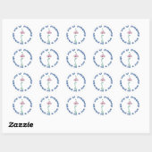 Een vreugde gedeeld ronde sticker (Vel)