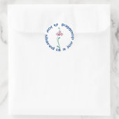 Een vreugde gedeeld ronde sticker (Tas)