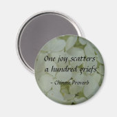Eén vreugde verstrooit honderd grieven magneet (Voorkant / Achterkant)