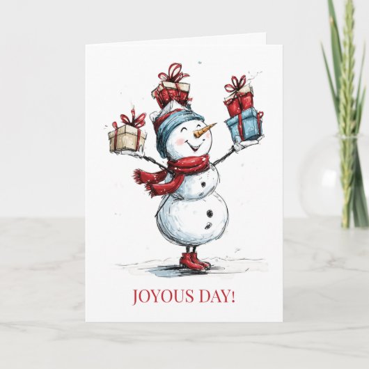 Een vreugdevolle dag! Kaart voor Kerstmis (Voorkant)