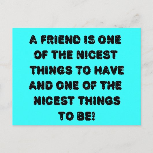 Een vriend briefkaart (Voorkant)