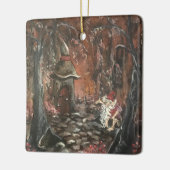 Een vriend diep in het Bos Keramisch Ornament (Links)