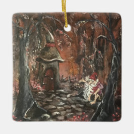 Een vriend diep in het Bos Keramisch Ornament