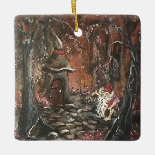 Een vriend diep in het Bos Keramisch Ornament (Voorkant)