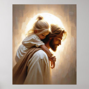 Een vriend en redder, Christelijke kunst, Jezus af Poster