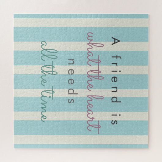 Een vriend heeft wat het hart nodig heeft Cute Fri Legpuzzel (Horizontaal)