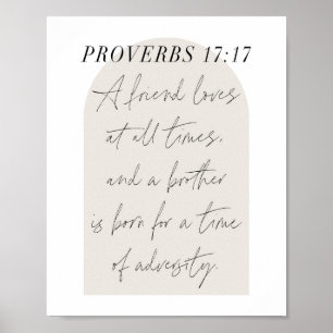 Een vriend houdt altijd van beige arch poster