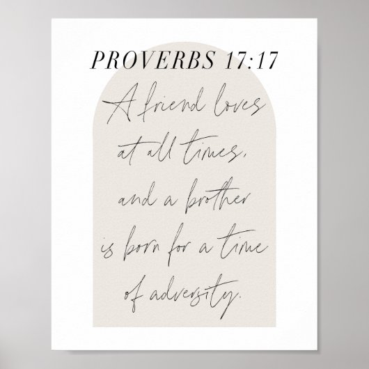 Een vriend houdt altijd van beige arch poster (Voorkant)