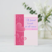 "Een vriend houdt altijd van" Briefkaart (Staand voorkant)