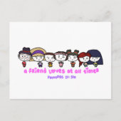 Een vriend houdt altijd van briefkaart (Voorkant)