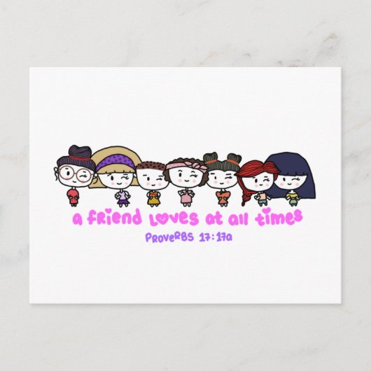 Een vriend houdt altijd van briefkaart (Voorkant)
