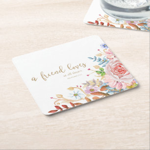 Een vriend houdt altijd van prov 17:17 kartonnen onderzetters