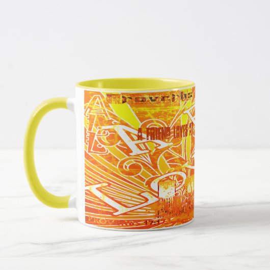 Een vriend houdt te allen tijde... - Gepersonalise Mok (Links)