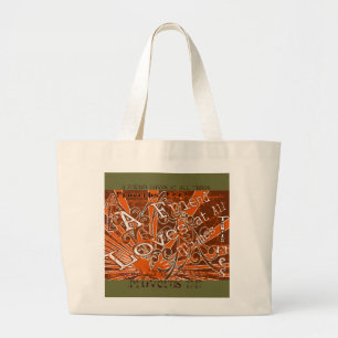 Een vriend houdt te allen tijde. - grote tote bag