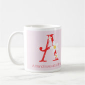 Een vriend houdt te allen tijde van Alphabet A mok (Links)