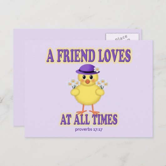 Een vriend houdt van briefkaart (Voorkant / Achterkant)