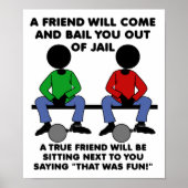Een vriend in het Poster van Jail Funny (Voorkant)