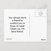 Een vriend in nood briefkaart (Achterkant)