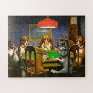 Een vriend in nood die poker speelt 1903 legpuzzel