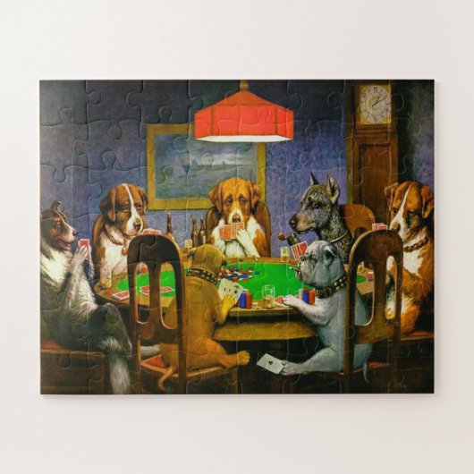 Een vriend in nood die poker speelt 1903 legpuzzel (Horizontaal)