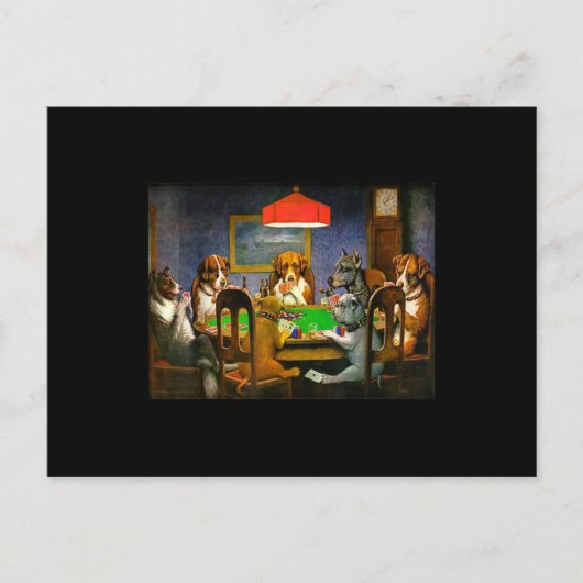 Een vriend in nood (honden die poker spelen) briefkaart (Voorkant)