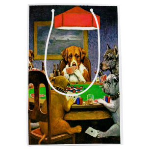 Een vriend in nood, honden die poker spelen, medium cadeauzakje