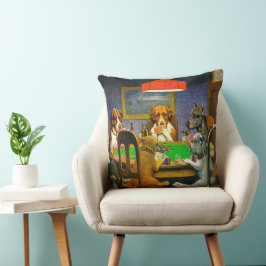 Een vriend in nood Honden spelen poker Kussen